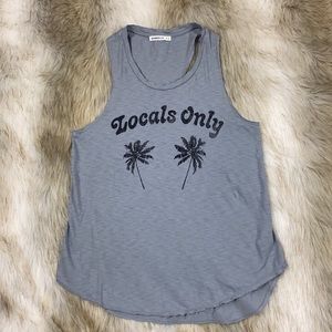 Sunnyside ‘Locals Only’ Halter Sleeveless Top, Small